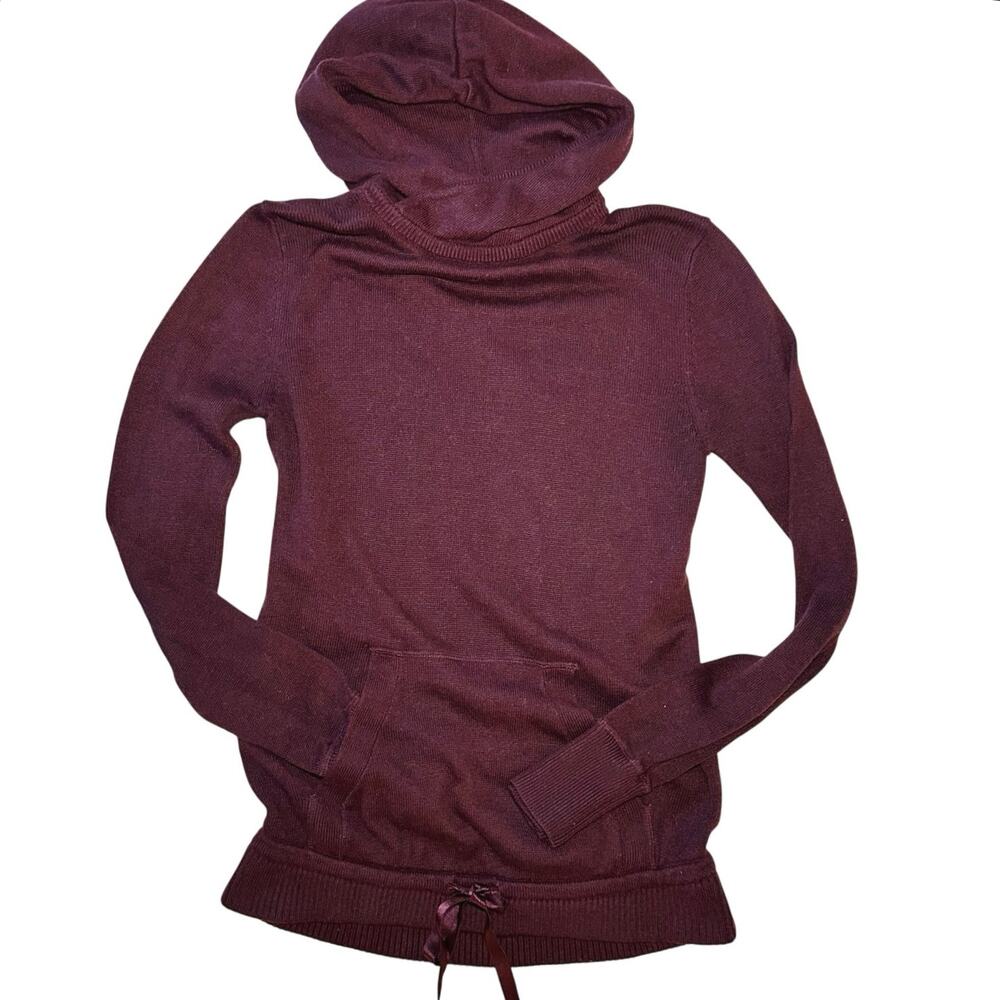 Lululemon Cashmere Blend Sweet Savasana Pullover Hoodie Bordeaux Red Size 4 Prep